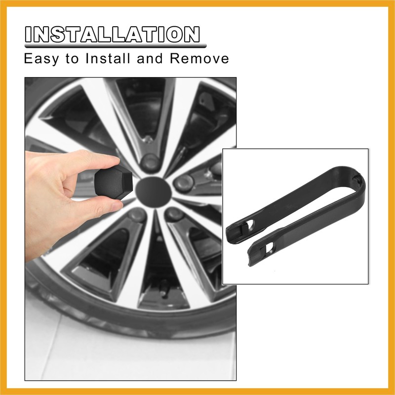 Partuto 20pcs 21mm Wheel Lock Lug Bolt Nut Cover Cap