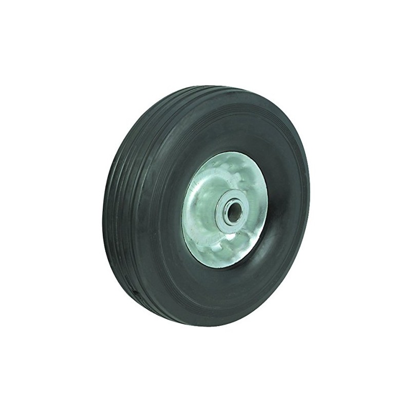 8" Solid Rubber Tire with Zinc Plated Rim 300 lbs.