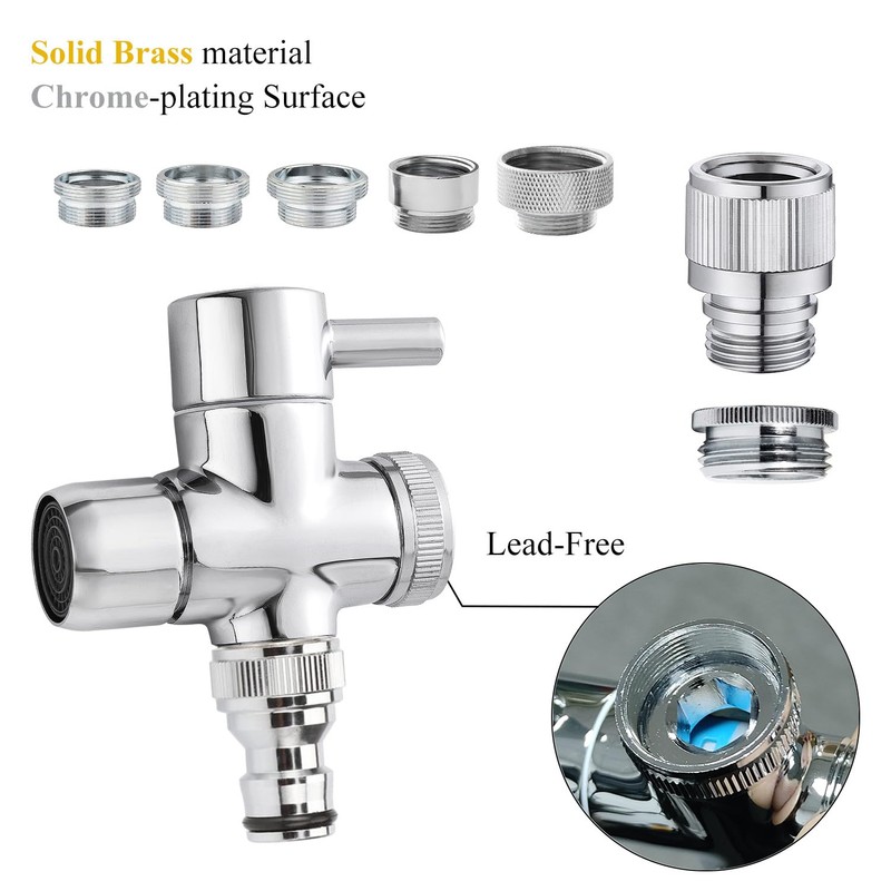 Sneatup Faucet Aerator to Garden Hose Diverter (5 adapters +