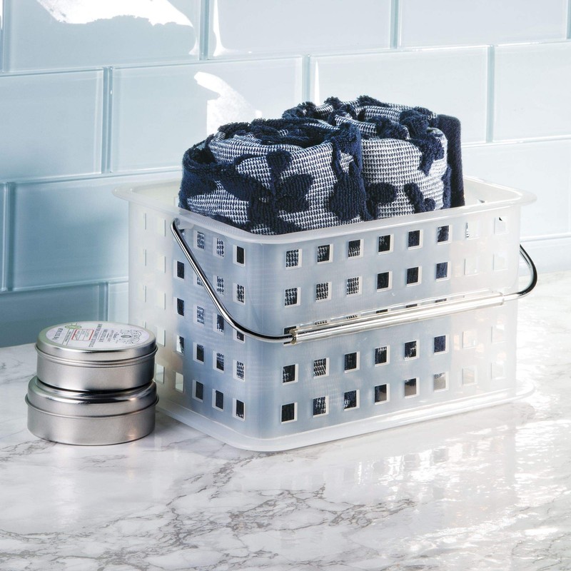 InterDesign Storage Organizer Basket, for Bathroom, Health and Beauty Products