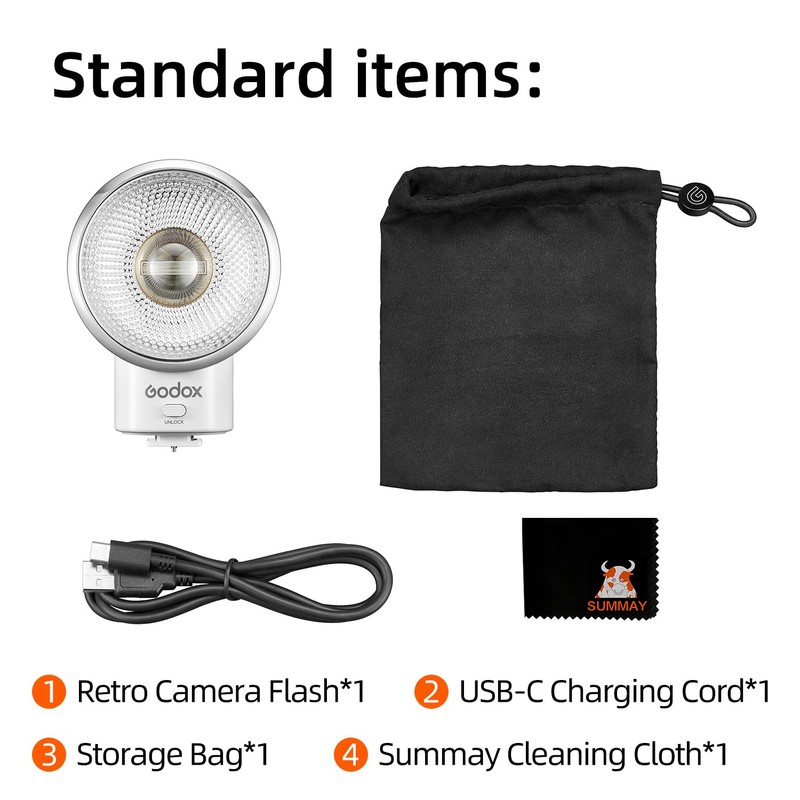 Godox LUX ELF Retro Flash for Canon, Sony, Leica, Fuji,