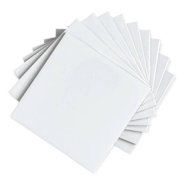 Tenedos 6x6 Glossy White Ceramic Wall Tile – Box of 8, Ideal for Bathroom Walls, Kitchen Backsplashes, Showers, and Laundry Rooms, Easy to Clean and Install – White