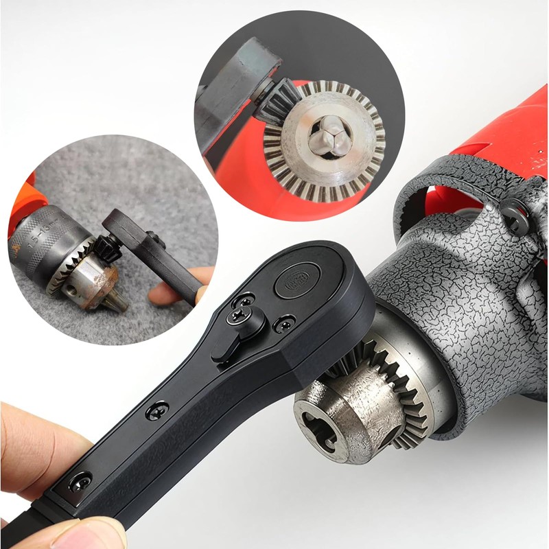3 in 1 Ratchet Drill Chuck Key Wrench, Universal Ratchet