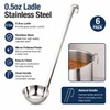 Stainless Steel Soup Ladle with Long Handle, 0.5-16 oz Capacity,
