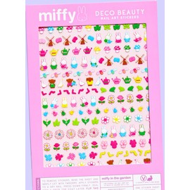 Deco Beauty Miffy in the Garden Nail Stickers - Lightweight & Easy-to-Apply Nail Art with Trendy Designs - Durable & Long-Lasting Nail Stickers for Women, Ideal for DIY Manicures & Salon-Quality Nails