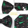 HISDERN Christmas Ties for Men Xmas Tree Mens Bow Ties