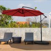 Giantex 10FT Patio Offset Umbrella, 8 Ribs Cantilever Umbrella Outdoor