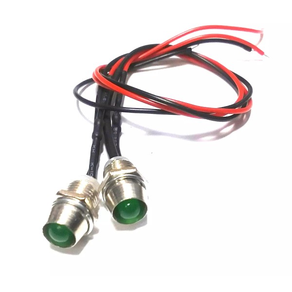 BBT 2 Super Bright 12v AC/DC Green LED Indicator Lights