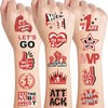 160 Pcs Glitter Team Spirit Temporary Tattoos School Team Cheer