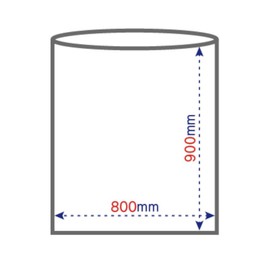 Ordi ASW-LN70-10 Trash Bags, 15.4 gal (70 L), Transparent, Pack of 10, 25% Plant-Derived Material, Biomass Plastic