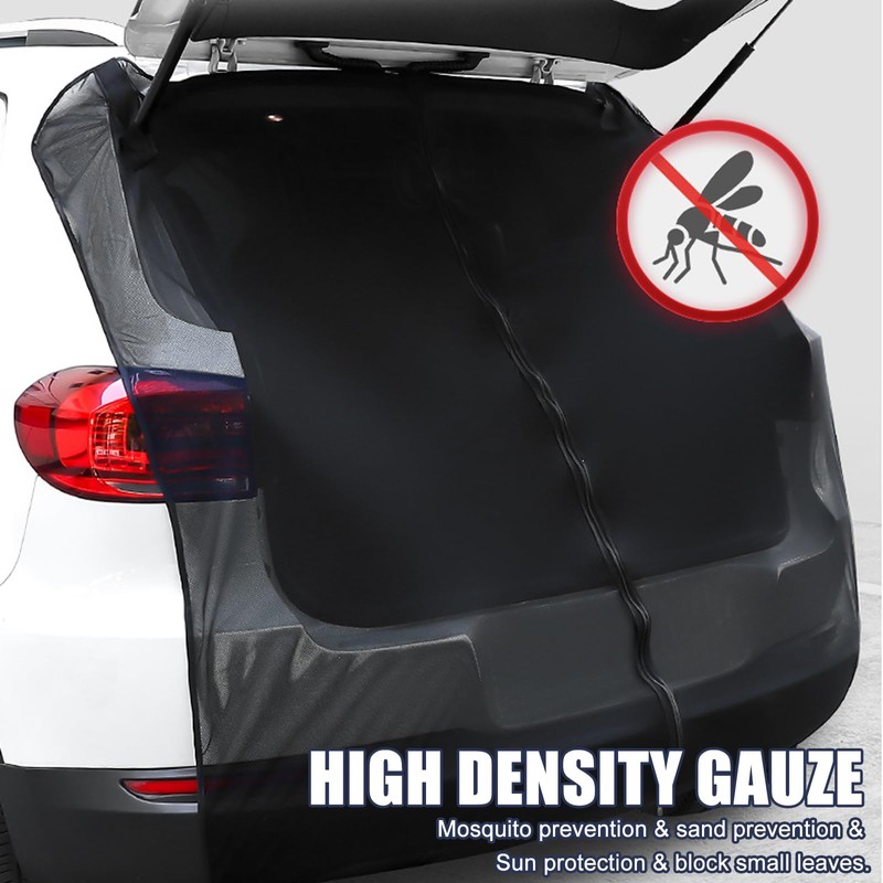 BAIFULAI Car Tailgate Mosquito Net Sun Protection Curtains, 180 x