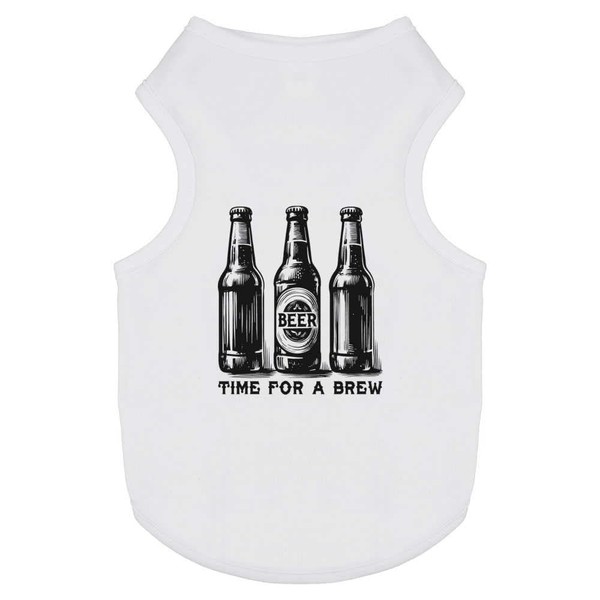 'Time For A Brew' Pet Dog/Cat T-Shirt (PT00153896)
