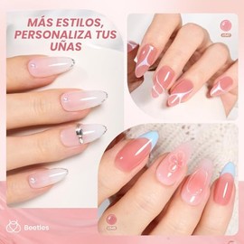 beetles Gel Polish Whispers of Love Jelly - Juego de esmaltes de uñas de gel de 6 colores, blanco lechoso, nude, rosa, neutro, transparente, translúci