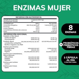 Quotidien | Enzimas Digestivas con Probióticos y Prebióticos | Amplio Espectro | Diseñado por Mujeres | Premium | Vegano | Digestive Enzymes