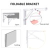 YUMORE Folding Shelf Brackets, 16 Inch Heavy Duty Collapsible Shelf