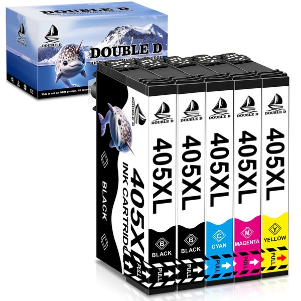 DOUBLE D 405XL Ink Cartridges Multipack Replacement for Epson 405