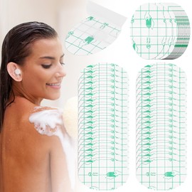 120 Pieces Ear Covers for Shower, Waterproof Ear Stickers Ear Covers for Swimming Shower Ear Protectors with Waterproof Cotton Ear Plugs for Shower Surfing Snorkeling and Other Water Sports