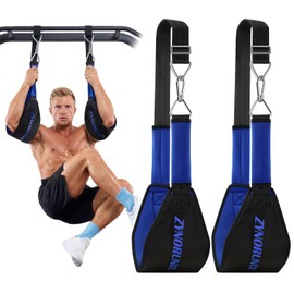 Adjustable Hanging Ab Straps with Soft Padded & D-Ring for Pull Up Bar