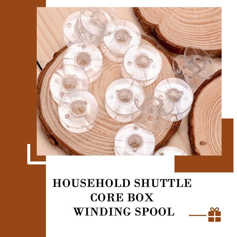 36Pcs Transparent Plastic Sewing Machine Bobbins with Bobbins Box Sewing