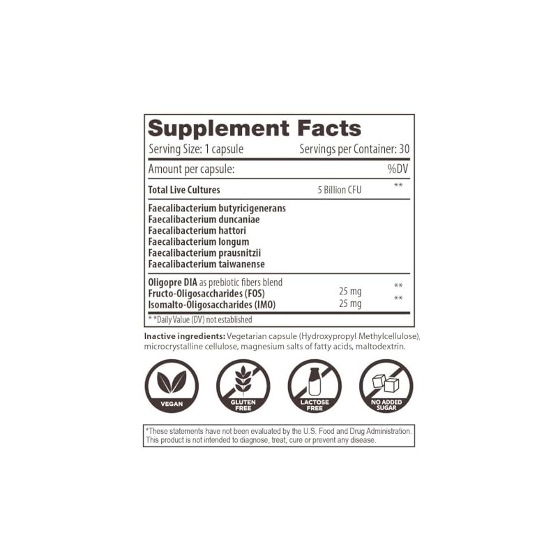 Renewbiome FAECALIBACTERIUM - Probiotic with Faecalibacterium Prausnitzii - 5 Billion