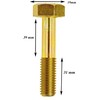 Hex Bolts M12-1.25 x 70, Fine Thread Class 10.9 Yellow