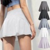Women's Yoga Ballet Pilates All-in-One Skirt Pants 05. White/M(66-77)