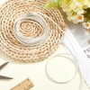 GORGECRAFT 5.5 Yards 5mm White Foldover Leather String 1mm Thick