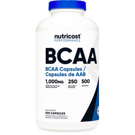 Nutricost Nutricost BCAA Supplement (1000mg) 500 Capsules - 2:1:1 Branched Chain Amino Acids - Gluten-Free, Non-GMO