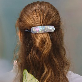 Mistofu 3 Pcs Banana Hair Clips for Women,Non-Slip French Twist Hair Styling Barrettes Concord Flat Clips for Thin Hair,Hair Accessories for Long Hair Stylish Lay Down Hair Clips