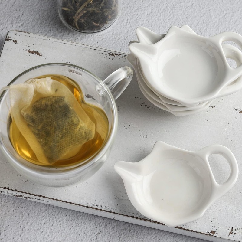 forkmannie Tea Bag Holder for Used Tea Bag Teapot Shaped