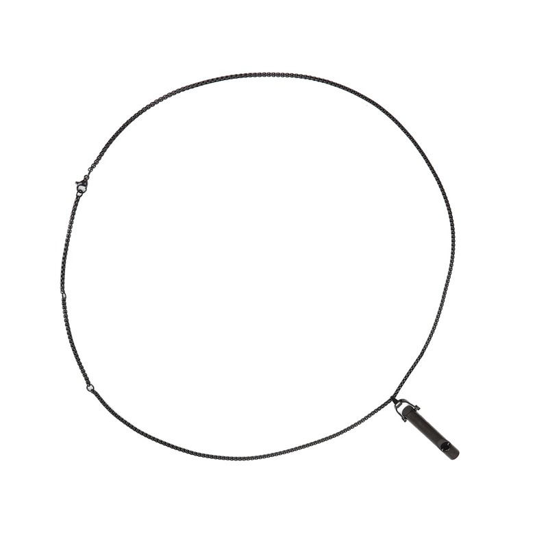 Whistle Pedant Necklace Reduce Anxiety Cylindrical Deep Breathing Stress Relief