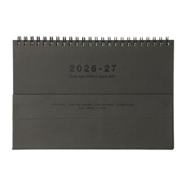 Marks 26SDR-NB3-BK 2026 Notebook, Starting from April 2026, Monthly Block, A5 Size, Notebook Calendar, Magnet, Black