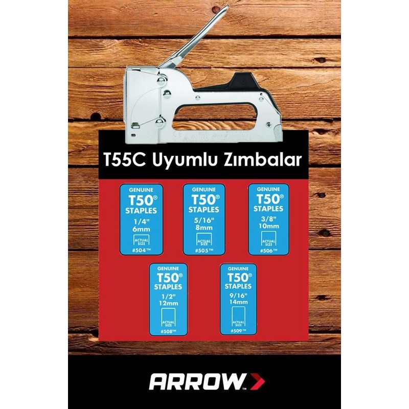 Arrow Fastener T55C All-Chrome Staple Gun
