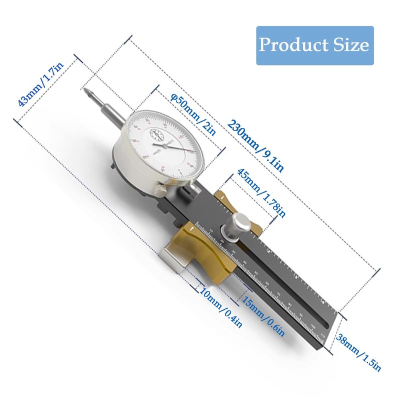 Table Saw Miter Gauge - Table Saw Dial Indicator Gauge,