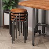 Rukulin Stacking Stools Set of 4, 18" H Backless Round