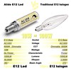 ALIDE E12 100W Dimmable Replacement LED Candelabra Bulbs C7,6000K Daylight