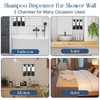 e esscopro 2 Sets Shower Soap Dispenser 3 Chamber No