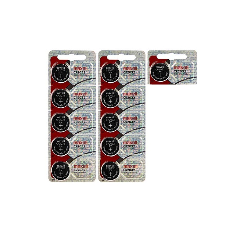 CR2032 Maxell 3 Volt Lithium Watch Batteries (11 Batteries)