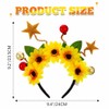DRESBE Sunflower Light Up Headband Boho Floral LED Headbands Glow
