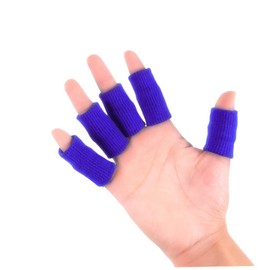OHPHCALL Breathable Elastic Knuckle Protectors 10pcs Finger Sleeves Support Brace for Sports Finger Protector Relief Thumb Support Blue