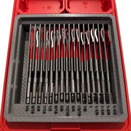 GarageInOrder Diablo SPEEDemon Spade Drill Bit holder insert for Milwaukee PACKOUT Low Profile - Industrial Gray