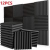 12pcs-96pcs Black Soundproof Wall Pad , 12"X12"X1" Acoustic Foam Panel