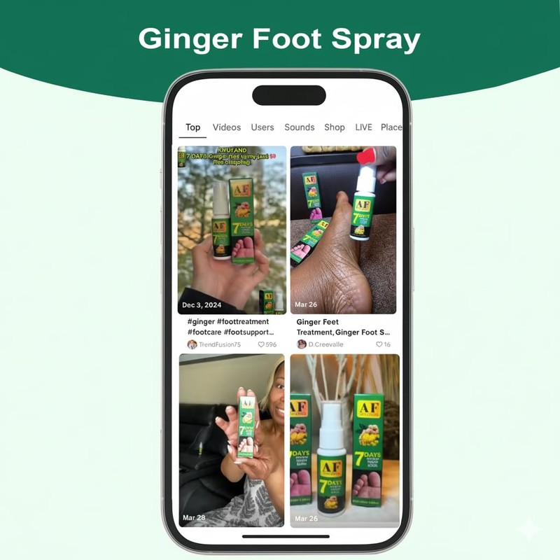 7 Days Ginger Foot Spray - Odor Control & Callus