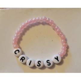 Unbranded Baby Crissy Pink Name Bracelet Made Just For IDEAL 24 inch Big Baby Crissy Doll