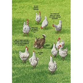 Inkognito Postcard A6 • 51434 "Wo die Ostereiers come from" Artist: Haderer • Easter