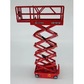 1:30 Scale Model LGMG 1012 Self Propelled Scissor Lift Model Platform Simulation Replica Collection Toys Cylinders Extend Gift