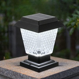 Solar LED Post Lights IP65 Waterproof Garden Outdoor Post  Lamp Auto On Off Post Lights for Wooden Posts Deck Fence