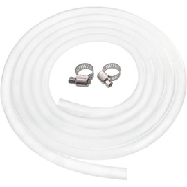 Food Grade Tube Silicone Tube, 10mm(3/8 inch) ID x 13mm(1/2 inch) OD, Pipe Flexible Hose for Home Brewing 10 ft with Stainless Worm Gear Hose Clamps