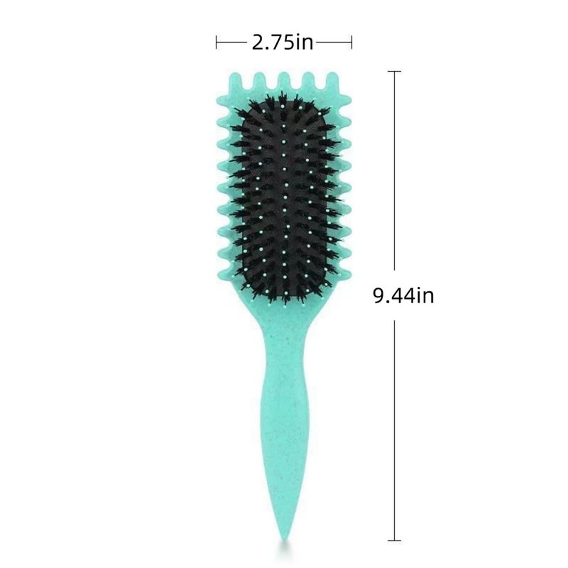 Hair Styling Comb, Mint Green Curling Brush, Detangling Hairbrush