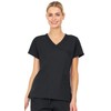 MediChic Women Scrubs Mock Neck Four Pocket Scrub Top with
